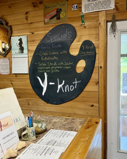 The Y-Knot Is a great little restaurant in Pultney, New York high up on the east side of the lake...