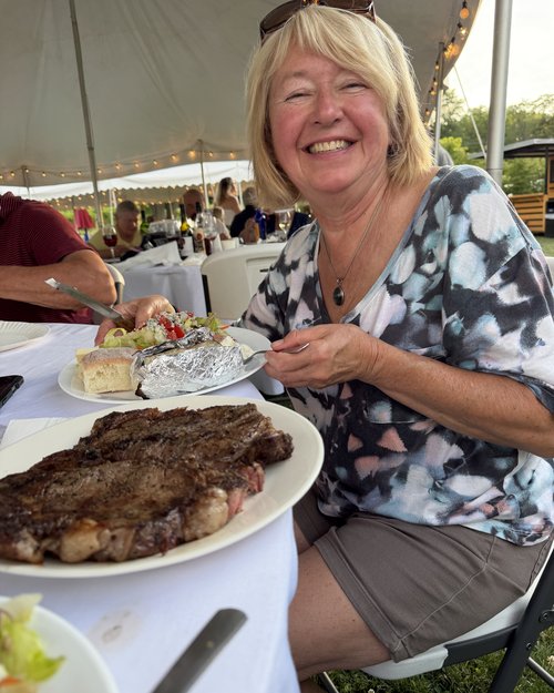 Saturday evening we were invited to a "steak out" at Lakewood Winery, overlooking Seneca Lake. Th...