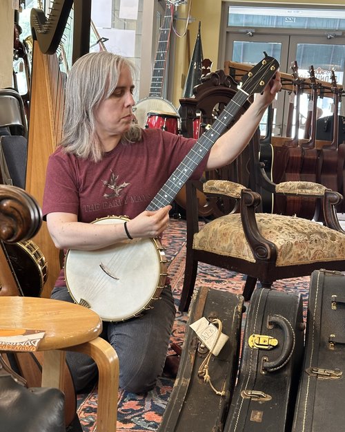 On Saturday we had a visit from the great Emily Pinkerton. Here she is testing out one of our new...