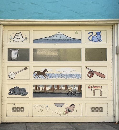 A San Francisco garage door with banjo!