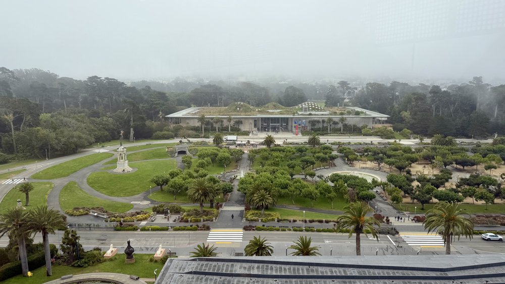 View from the observation deck of the deYoung museum