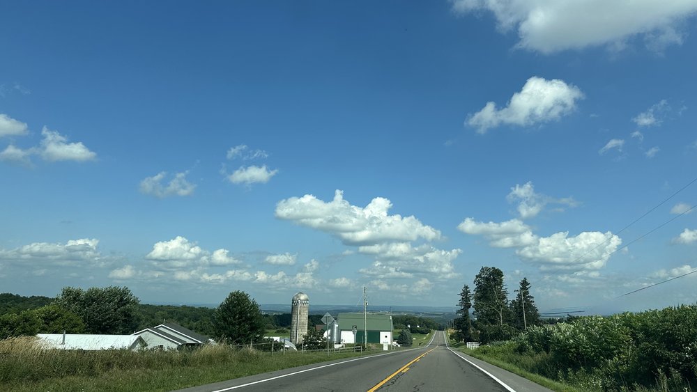 Rt. 364….coming into Penn Yan….NB…. there is a spot at the bottom of the hil...