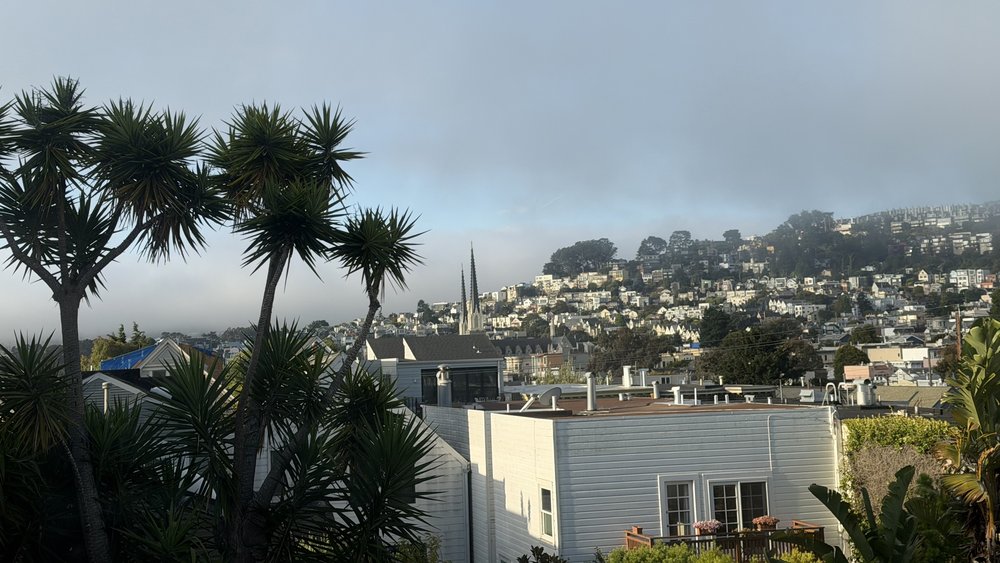 The view from our bedroom window when the clouds are not encompassing everything
