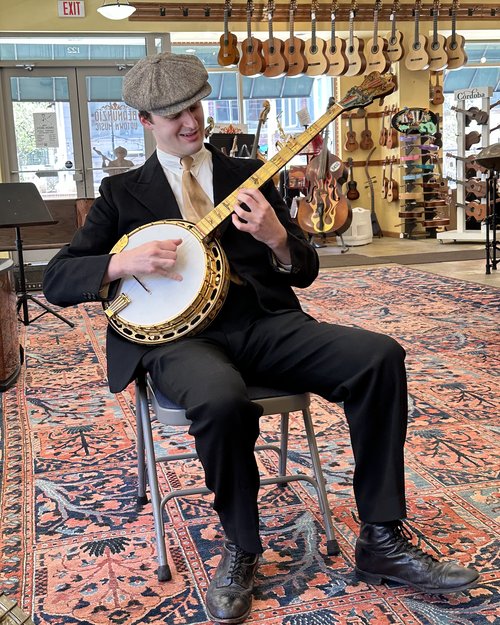 Gavin Rice is honing his chops for his performance at “Banjos and Baseball", where he’ll be playi...