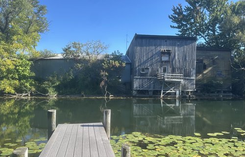 Fishing dock on the Outlet 