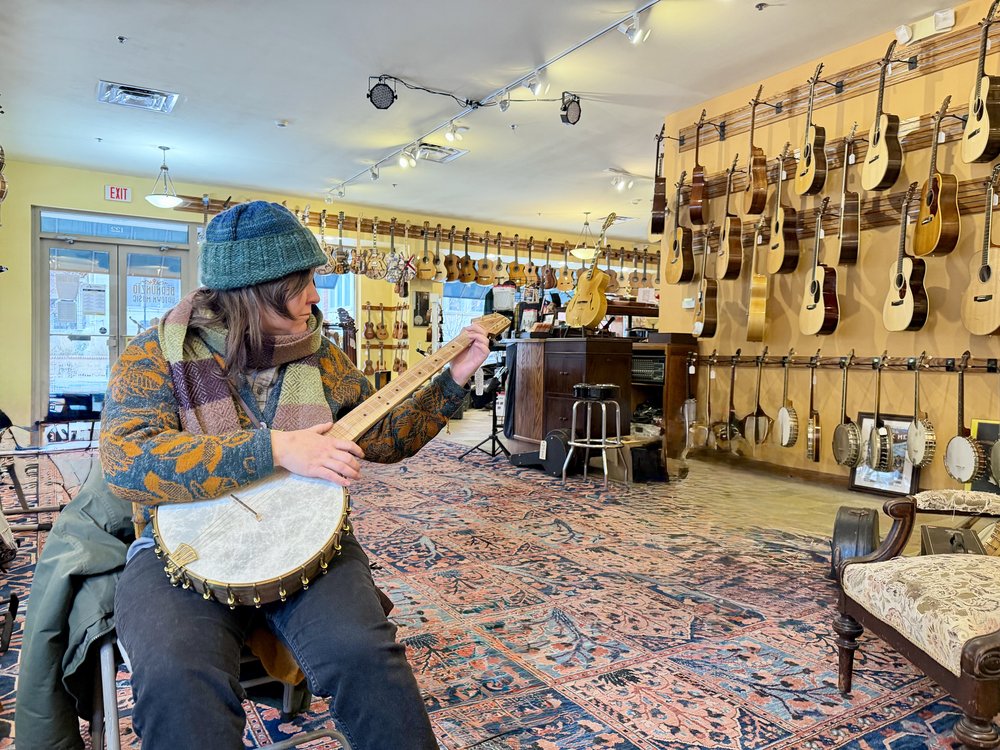 This young woman drove in from out of town and we discussed banjos for quite sometime. She left w...