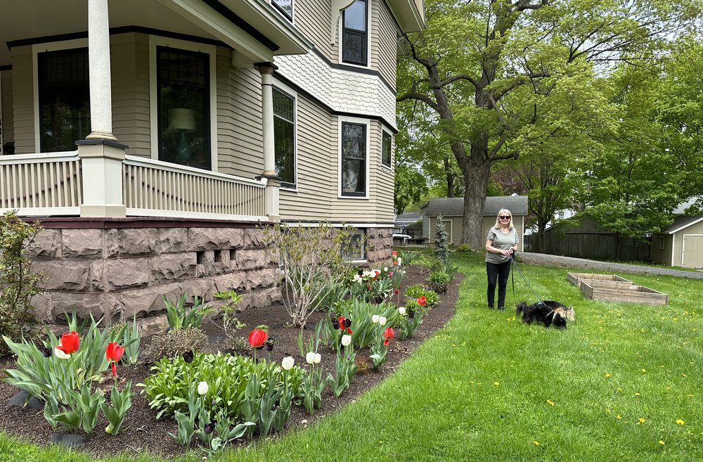 Julie sees the benefit of all the work she put in last &nbsp;fall with the new gardens. Everythin...