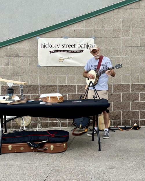 Hickory Street Banjos displayed their great, locally made instruments