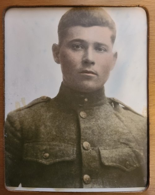 An early picture of my grandfather as a young soldier. I believed he fought for the US in World W...
