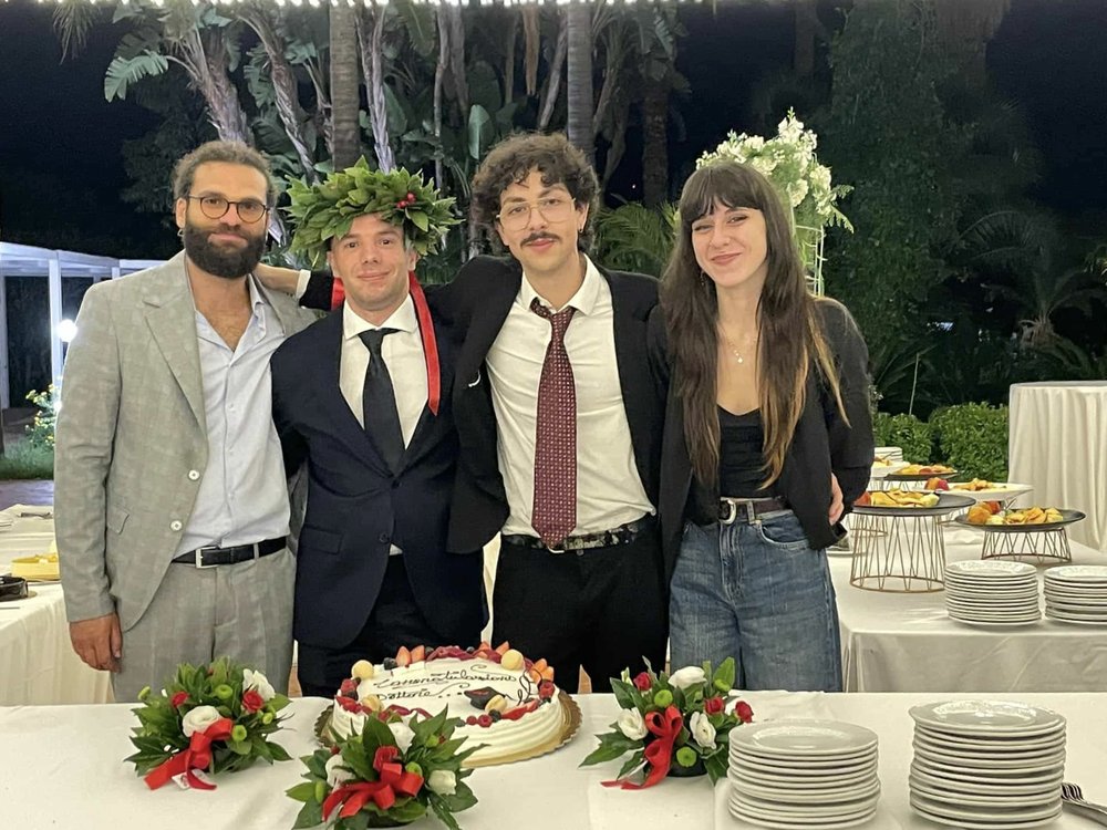 Nino, Marco, Mauro and Monica at Marco’s graduation&hellip;.dottoree