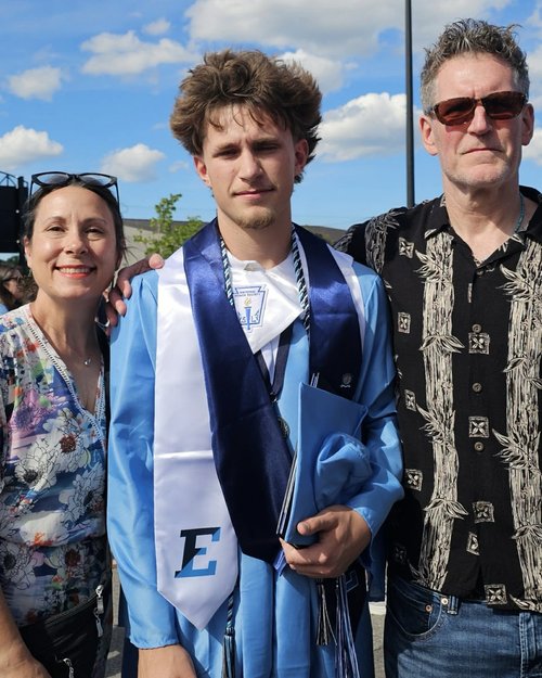 Henry with a very proud&nbsp;mom and dad.