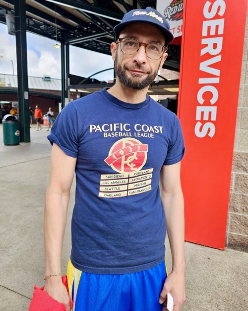 My son-in-law José wore this shirt supporting the Pacific Coast league