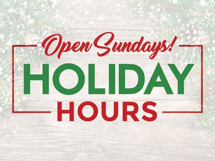 Open Sundays 12-4pm!