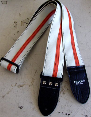 Couch Guitar Straps Racer X - White/Orange #1