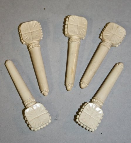 Unmarked ivory banjo tuners #1