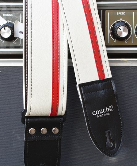 Couch Guitar Straps Racer X - White/Red #1