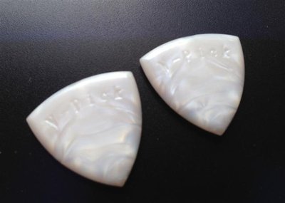 V-Pick Large Pointed White Pearl VPLPWP