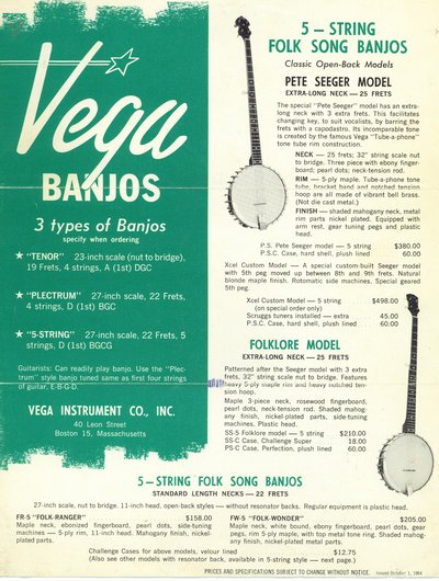 Vega Catalogue - 1964 C18888