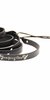 Jumping Cow Ukulele Strap; 1/2" Black Leather (SKU: 21157) 21157