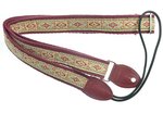 Souldier Anouk Burgundy/Taupe F-Style Mandolin Strap (SKU: 32227) 32227