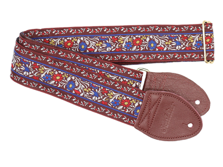 Souldier Wallpaper Burgundy Guitar Strap - LIMITED EDITION #1