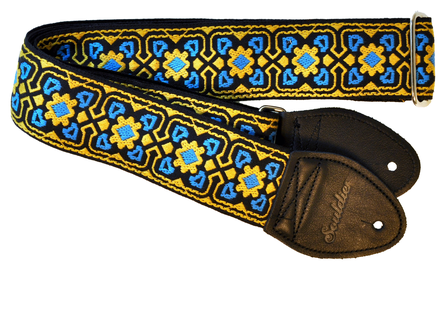 Souldier Fillmore - Turquoise/Gold Guitar Strap #1