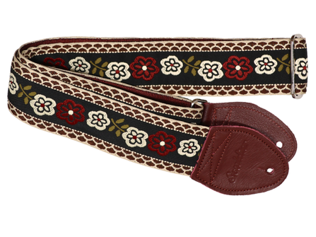 Souldier Marigold Burgundy Guitar Strap #1