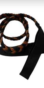 Lakota Leathers Mandolin Flat Braid BL/TAN
