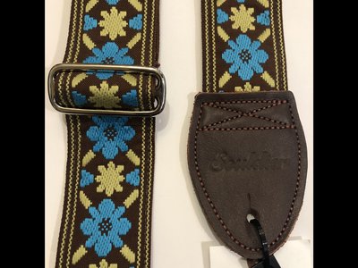 Souldier Strap Guitar Strap Tulip Turquoise/Gold/Brown 26606