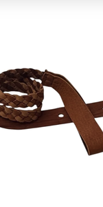 Lakota Leathers Flatbraid Mandolin Tan/Tobacco