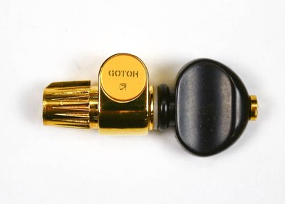 Gotoh 5th String Geared Tuner for Banjo (GOLD w/BLACK Button) 26874