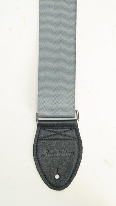 Souldier Guitar Strap Plain Seat Belt GRAY 31083