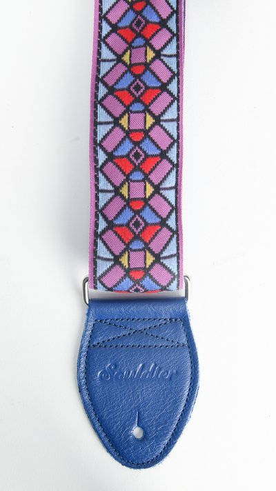 Souldier Guitar Strap Stained Glass Purple 29021