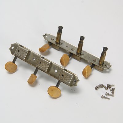 Kluson Deluxe Double Line 3x3 Guitar Tuners Nickel (ca.1950's) 31230