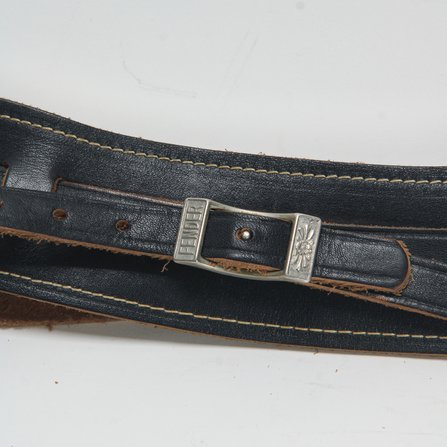 Fender Black Leather Strap W/ Buckle (Circa 1970) #2