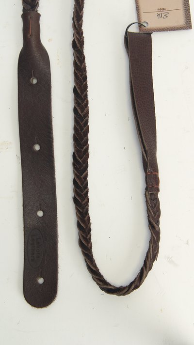 Lakota Leathers Herringbone Mandolin Strap Chocolate XHCH