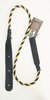 Lakota Leathers Round Braided Mandolin Strap BLK/GOLD (SKU: XRBG) XRBG
