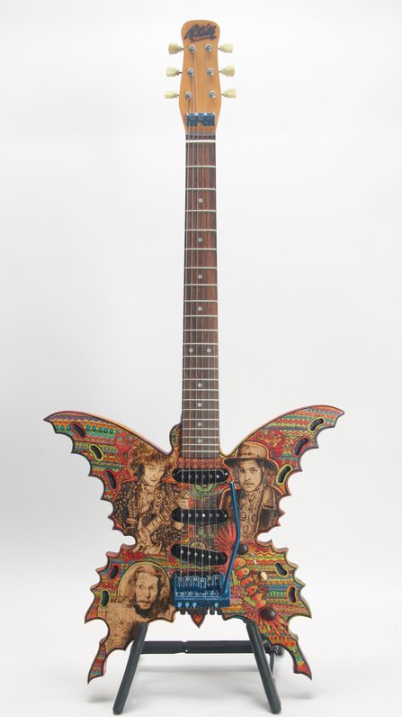 RC Kelly Cream Butterfly Electric Guitar (Art) #1