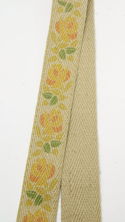 Levy's  Vegan Hemp Guitar Strap-Roses (yellow & orange)  13461