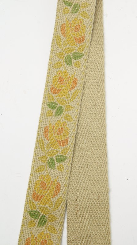 Levy's  Vegan Hemp Guitar Strap-Roses (yellow & orange)  #1