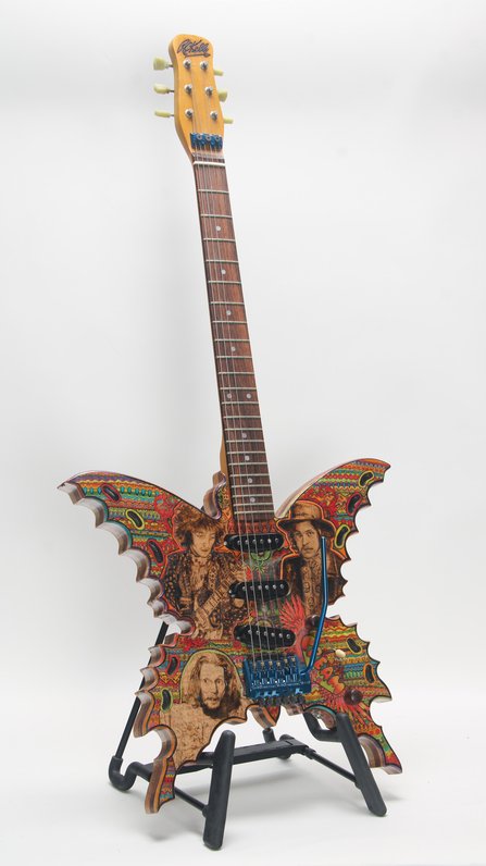 RC Kelly Cream Butterfly Electric Guitar (Art) #3