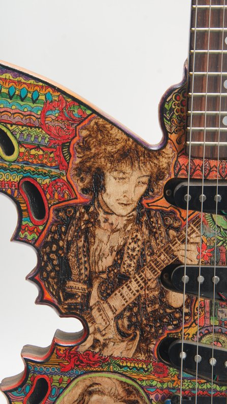 RC Kelly Cream Butterfly Electric Guitar (Art) #5