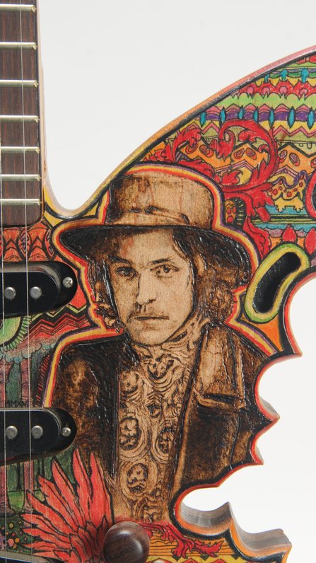 RC Kelly Cream Butterfly Electric Guitar (Art) #6