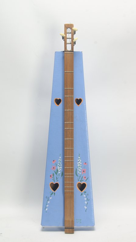 Hand Painted Cardboard Floral Mountain Dulcimer #1