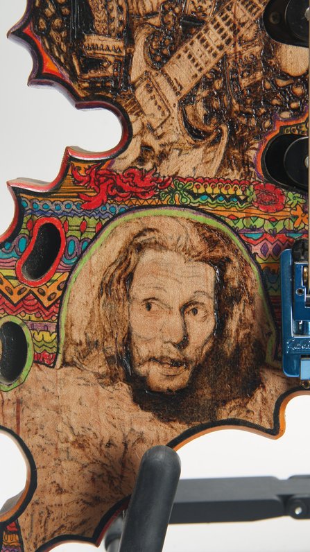 RC Kelly Cream Butterfly Electric Guitar (Art) #7