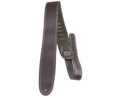 Perri's Leathers 2.5" Double Stitched Leather Guitar Strap 26314