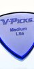 V Picks Medium Pointed Lite Sapphire Blue (SKU: VPMPLBL) VPMPLBL
