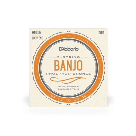 D'Addario EJ55 5-String Banjo, Medium Gauge #1