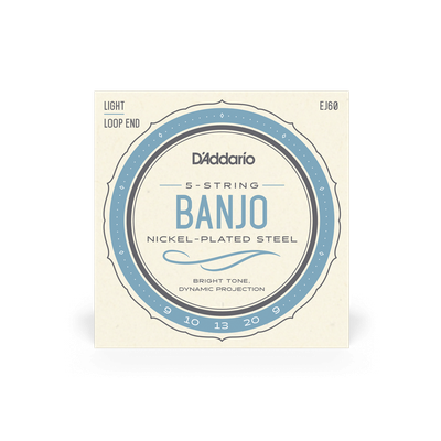 D'Addario EJ60 - 5-String Banjo, Light Gauge QREJ60