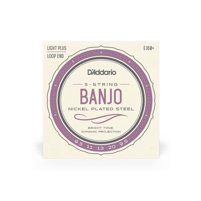 D'Addario EJ60+ - 5-String Banjo (Light Gauge Plus) QREJ60+